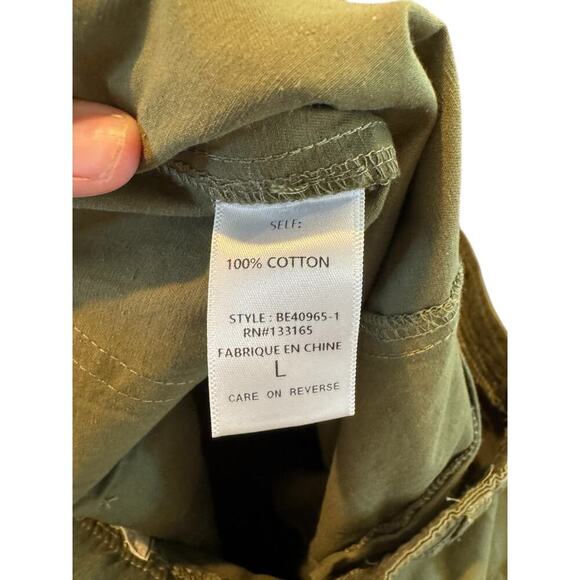 Altar’d State Hunter Green Cargo Pants Mid Rise Wide Leg Women’s Large - Picture 4 of 6